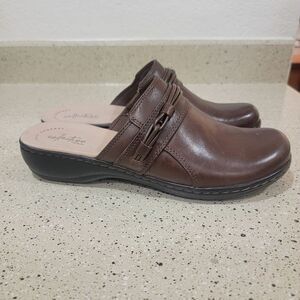 Collection by Clarks Ultimate Comfort Slip On Brown Shoes Women Size 9 M